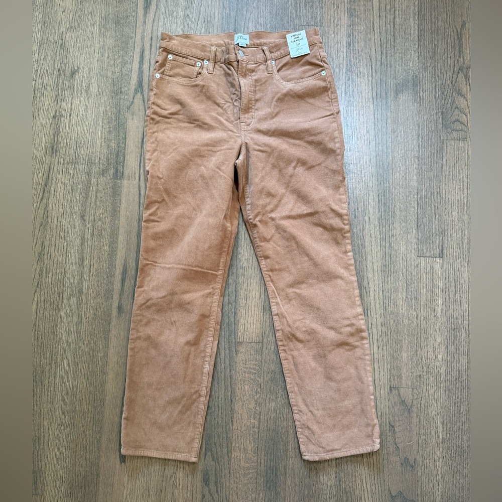 New J Crew Vintage Slim Straight Corduroy Pants-Size 30